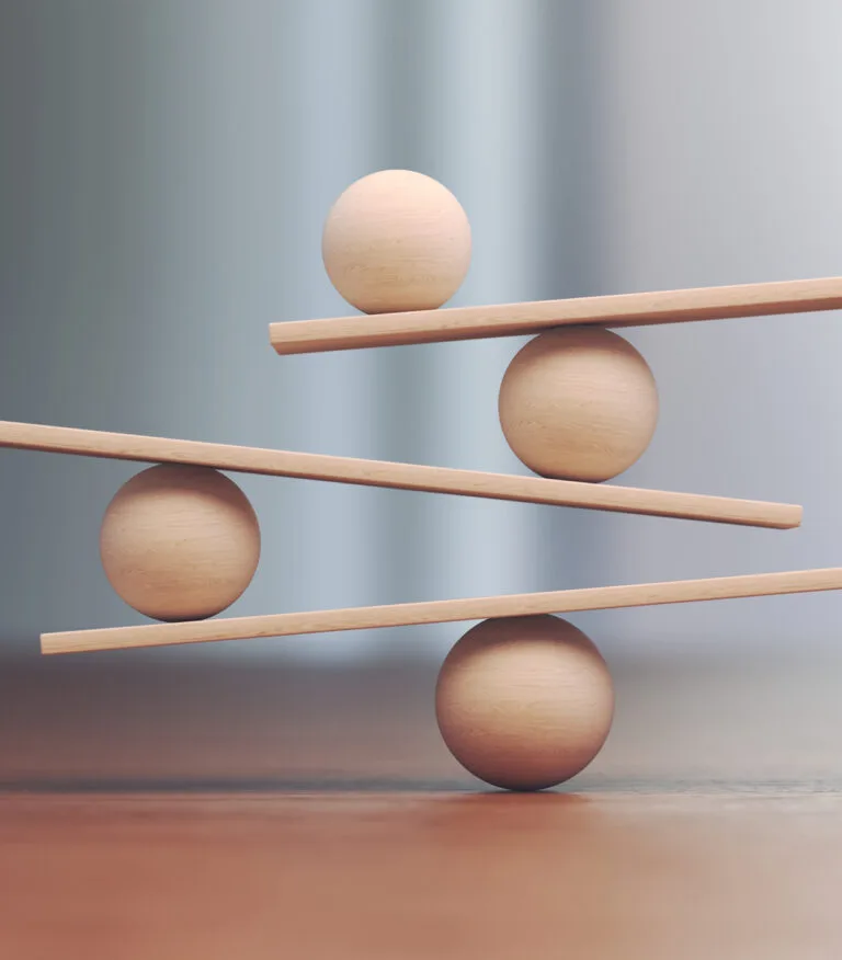 Wooden Balance Scale Depth Of Field